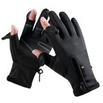Winter gloves to keep warm, running, hiking, fishing, windproof, non-slip, finger touch screen, warm men and women gifts, Black, X-Large