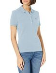 Lacoste Women's Short Sleeve Slim Fit Stretch Pique Polo Shirt, Rill, 8
