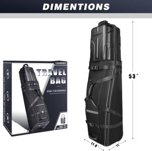 CHAMPKEY Golf Travel Bag with Wheels – Durable Rolling Case
