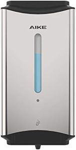 AIKE Distributeur de Savon Automatique 1100 ML, Commercial Distributeur de Savon Mural Inoxydable Poli, Distributeur de Savon Liquide pour Toilettes, Salles de Bains et Cuisines