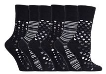 6 pairs Gentle Grip Loose Top Non Binding Elastic Bamboo Socks UK 4-8 EUR 37-42 (RM32)