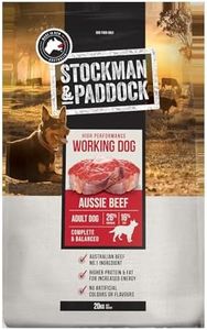 Stockman & Paddock Adult Dry Dog Food, Beef for High Performance Working Dog 20Kg – High Protein & Energy for Peak Performance, With Wholegrains for Sustained Energy
