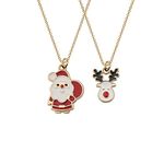 Tiny Santa Claus Christmas Gifts Necklace Reindeer Jewelry Gifts for Women Christmas’s Day Gifts for Friends