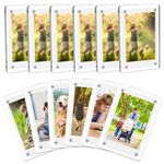 COYMOS 12 Packs Acrylic Fridge Magnetic Picture Frame Magnetic Polaroid Frames for Photos Instax Mini Frame Clear 2.36 x 3.54 Inch