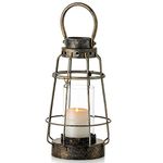 Nuptio Vintage Candle Lanterns Decorative with Handle Rustic Portable Pillar Candle Holder with Glass Wrought iron Farmhouse Lantern for Wedding Party Centerpiece Garden Decor Indoor Outdoor Use