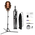 Neverland 63 Inch Wig Stand,Training Head Stand Tripod, Sturdy Metal Hairdressing Doll Mannequin Head Stand for Mannequin Head,Canvas Foam Head,Manikin head for Wigs,Training and Hairdressing