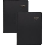 AT-A-GLANCE 2023 Daily Eight Person Appointment Book, Quarter-Hourly, 8-1/2" x 11", Large, Black, 2 Volume Set (7021271) (702127323)