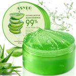 ASYBO 300 ML Aloe Vera Gel – 99% Organic Pure Aloe Vera Hydrating Moisturizer, Natural Aloe Cream for Dry Skin, Sunburn, Acne