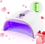 MelodySusie Rechargeable UV LED Nail Lamp, P-PLUS30G Cordless UV Nail Light for Gel Nails with 3 Timer Settings, Professional Nail Dryer for Salon & Home Use (Purple)