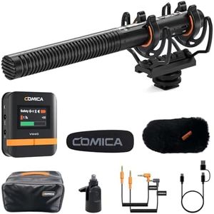 COMICA VM40 Shotgun Microphone – 48kHz/32-bit Float Recording, Wired & Wireless Modes, 32GB Onboard Storage – Compatible with Canon, Nikon, Sony Cameras & Camcorders for YouTube, Interviews & Filming