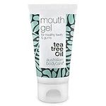 Mouth Gel for Healthy Teeth, Gums and Tongue - 50ml | Oral Gel with Natural Tea Tree Oil Against Bacteria | Irritated and Tender Gums Relief | 100% Vegan