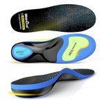 Work Comfort Insoles Plantar Fasciitis - Welnove Heavy Duty Inserts for Pain Fatigue Relief, Standing All Day - High Arch Support Shoe Insoles Orthotic for Flat Feet, Achilles Tendonitis, Men Women (S)
