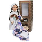 THE QUEEN'S TREASURES 18 Inch Doll, Little House on The Prairie Laura Ingalls 18 in Doll with Quilt/Pillow, Rag Doll, Nightgown, Cap in a Keepsake Box Compatible with American Girl