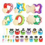 HASTHIP® 30 PCS Sandwich Cutter and Sealer Set, 6 Different Uncrustables Sandwich Shape Maker, Food Shape Cutters for Kids, Bread Decruster DIY Cookie Stamps Mold Vegetable Fruit Sandwich Cutter