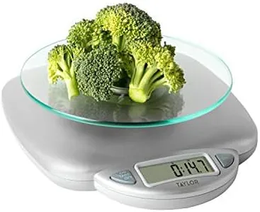 Taylor Precision Products - 3842 Taylor Precision Products 11lb Digital Glass Top Household Kitchen Scale, Universal, Silver