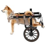 ROMYIX Dog Wheelchair for Back Legs, Medium/Large Pet Dog Wheelchair Adjustable Mobility Support Harness, Pet Rehabilitation Aid for Large Dogs up to 65kg, for Aging, Disable, Injured, Weak Dogs (L)