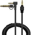 Toxaoii 3.5mm to 3.5mm / 6.5mm Replacement Audio Aux Auxiliary Cable Headphone Extension Cord Compatible with Monster Beats by Dr Dre Solo Pro Detox Edition Headphones(Black, 6-10ft)