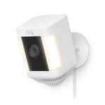 Ring Spotlight Cam Plus, Plug-in | Two-Way Talk, Colour Night Vision, and Security Siren (2022 release) - White