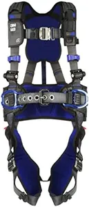 3M 1403100 DBI-SALA Comfort Construction Weight Distribution Positioning Safety Harness, OSHA, ANSI, Back and Hip D-Rings, Anti-Sliding Dorsal D-Ring, Auto-Lock Quick-Connect Leg Buckle, Large