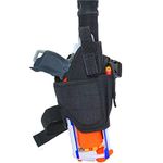 EKIND Tactical Drop Leg Holster, Adjustable Right Handed Thigh Gun Holsters Compatible for Nerf Elite Series Blaster (Black)