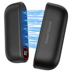 Hand Warmers Rechargeable, 2 Packs 8000mAh Long Lasting Electric Hand Warmer, Magnetic Hand Warmers with 3 Levels up to 60°C/140°F, Gifts for Christmas Men Women, Outdoor Camping