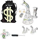 Newzenx® Glass Showerhead Bong 5.5 Inch Cutty Bong (for Oil/Honey/Meth/Weed/Multi Purpose All-in-One Bong) Included Velvet Pouch & Full Accessories