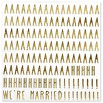 Andaz Press We're Married! Funny Quotes Cocktail Napkins, Gold Foil, Bulk 50-Pack Count 3-Ply Disposable Fun Beverage Napkins for Engagement Party, Bridal Shower, Wedding Reception Bar