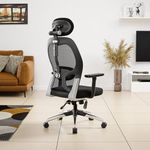 Green Soul New York Superb | Ergonomic Office Chair | 2D Adjustable Armrests | 4 Way Adjustable Headrest & Lumbar Support | 3 Years Warranty | Sturdy Metal Base (Black Grey)