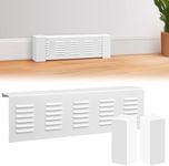 Gandeer 2 Ft Baseboard Heater Cover with Left and Right End Caps White Baseboard Radiator Covers for Bathroom Hydronic System