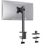 ErGear Single Monitor Stand for 13”-32” Screens, Portable Monitor Arm Desk Mount, Monitor Mount Vesa with Height Adjustable Swivel, Tilt, Rotation, 2 Mounting Options, Vesa 75x75/100x100mm