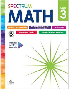 Spectrum 3rd Grade Math Workbook, Mathematics Activity Book for Kids Ages 8-9, Multiplication, Division, Fractions, Addition and Subtraction with 4 Digit Numbers, Classroom or Homeschool Curriculum