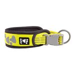 Hurtta Weekend Warrior Dog Collar, Neon Lemon, 10-14 in