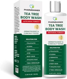 Tea Tree Body Wash Antifungal: Folliculitis Treatment for Dermatitis-Prone Skin, Face & Body Acne, Jock Itch, Athlete’s Foot, Ringworm, Tinea Versicolor, Body Odor, Eczema and Hidradenitis Suppurativa