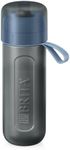 BRITA Sport Water Filter Bottle Model Active Dark Blue (600 ml) Includes 2 MicroDisc Filters - Squeezable BPA-Free Bottle for Travel, Filters When Drinking/Dishwasher Safe