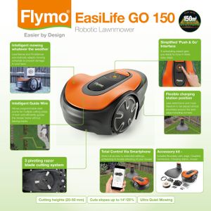 Flymo EasiLife 150 GO Robotic Lawn Mower – Automatic Grass Cutting