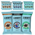 JiMMY! Protein Bar, Cookies and Cream Variety Pack, 24 Count - Energy Bar with Caffeine, Omega 3 and MCT Oils, Low Sugar, High Protein