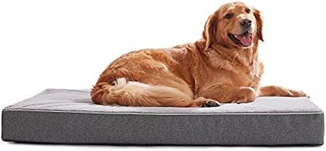 WATANIYA PET Extra Large Dog Bed, Cooling Dog Beds for Large Dogs, Washable Orthopedic Pet Bed for Crate with Joint Relief Memory Foam, Waterproof Liner and Plush Cover (41"x 29")
