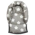 UNIVERSAL Infant Baby Toddler car seat, stroller head support pillow (Soft Cotton) (Star/grey)