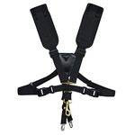 Adorence Saxophone Harness Strap, Padded Saxophone Shoulder Strap/Sax Chest Strap for Regular Beginner, Medium - Baritone, Tenor, Alto and Bari Sax Strap