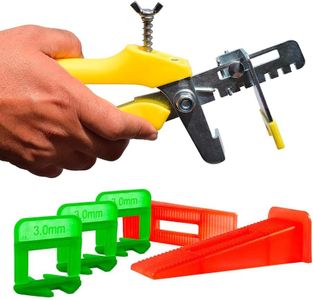 Emaistore Tile Leveling System (1/8 Inch) – 400 Tile Spacers + 200 Reusable Wedges + 1 Tile Plier – Perfect for Seamless Floor & Wall Tile Installation – 3mm Ceramic & Stone Spacers