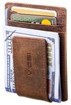 Viosi Money Clip Leather Wallet For Men Slim Front Pocket Credit Card Holder with Powerful Rare Earth Magnets