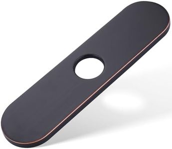 Faucet Deck Plate 10 Inch, Stainless Steel Sink Hole Cover, Deck Escutcheon Plate for 1 or 3 Hole Kitchen Bathroom Sink Faucet, Oil Rubbed Bronze