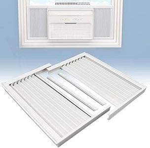 Flamorrow Window Air Conditioner Side Panels with Frame, AC Accordion Filler Kit and Air Conditioner Curtain Replacement for Window AC Units, Fits 15,000 BTU Window Air Conditioners