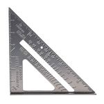 Inrali Speed Square Layout Tool,Double Side Scale Aluminium Alloy Metric Inch Triangle Measurement in 90 Degree Triangle Ruler Carpenter Tool