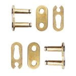 QAZAKY 2 pcs Gold 420 Drive Chain Repair Master Connector Split Link for 50cc 70cc 90cc 110cc 125cc ATV Quad Scooter Motorcycle Go Kart Moped Pit Dirt Pocket Bike XR50 CRF50