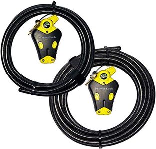 Master Lock - Two Python Adjustable Cable Locks Keyed Alike, 1-12ft, 1-20ft, 8413KACBL-12-20