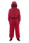 ReliBeauty Carnival Cosplay Costume jumpsuit Halloween Cosplay adult Red,L