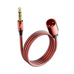 Firbido 1/4 Inch TRS to XLR Male Cable 15 FT, XLR Microphone Cable Balanced XLR to Quarter inch Mic Cable for Shure SM/Shotgun Microphone, Mixer, Amplifier