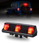 Xprite Upgrade LED Third Brake Lights Compatible with Jeep Wrangler JL JLU 2018-2024, DOT Approved High Mount Stop 3rd Tail Light