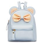 VOLGANIK ROCK Backpack for Girls Cute Mouse Ear Bowknot Mini Backpack for Girl Small Backpacks for Women Toddler Backpack Cute Accessories for Girls Small Travel Bag School Bag